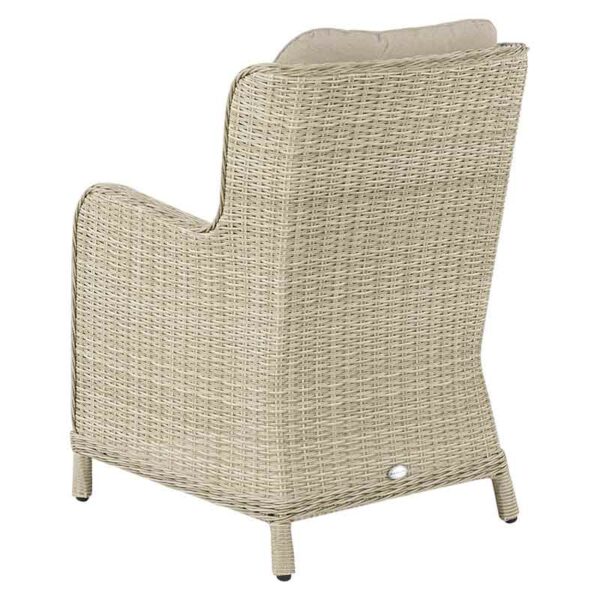 High back Armchair in Sandstone with season-proof Herringbone Barley cushions