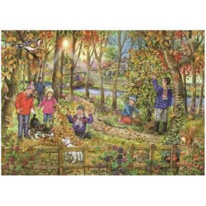 House Of Puzzles Autumn Leaves Big 250 Piece Jigsaw Puzzle image
