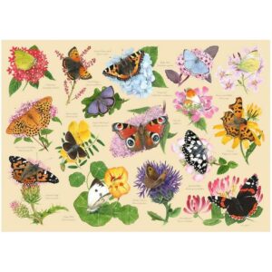House of Puzzles Garden Butterflies 1000pc Jigsaw Puzzle Image