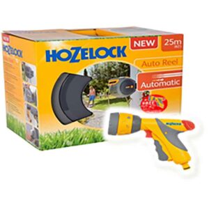 Hozelock Auto Reel with hose (25m) + FREE Multi Spray Plus with 6 settings