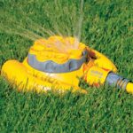 Hozelock Multi Sprinkler with 8 settings in the garden