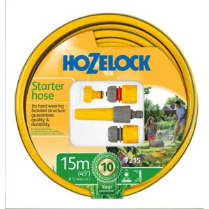 Hozelock Starter Hose, Fittings & Nozzle Set (15m)