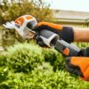 Inserting battery to the Stihl HSA 26 Cordless Garden Shears