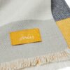Joules Bridey Checked Scarf - Cream, Grey & Yellow Check 3