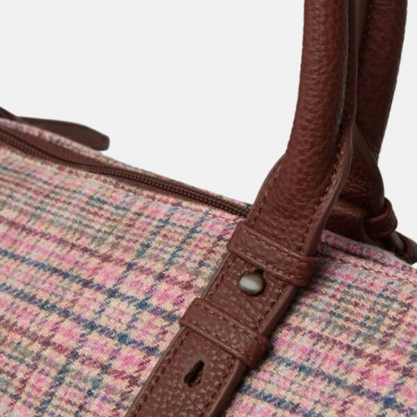 Joules Fulbrook Holdall Pink Tweed Bag 2