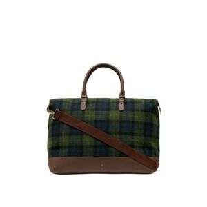 Joules Fulbrook Holdall Tweed Bag -Navy Green Check