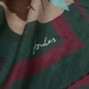 Joules Karin Silk Scarf - Green Pink Painterly Floral 3