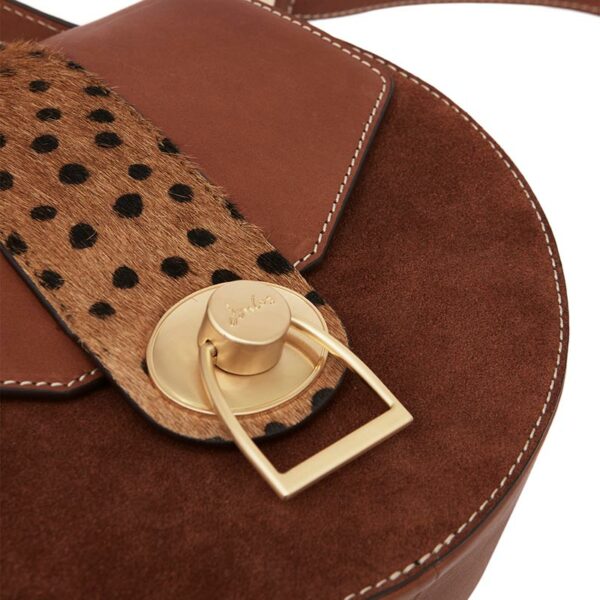 Joules Langton Mini Leather Saddle Bag -Tan 5