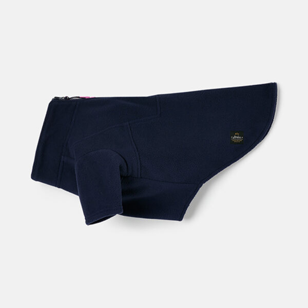 Joules Navy Dog Fleece cut out of side view