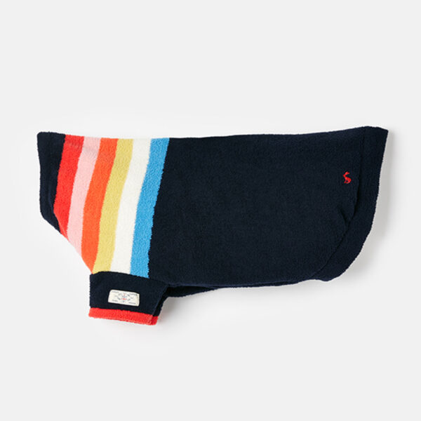 Joules Seaport Chenille Stripe Dog Jumper product side view