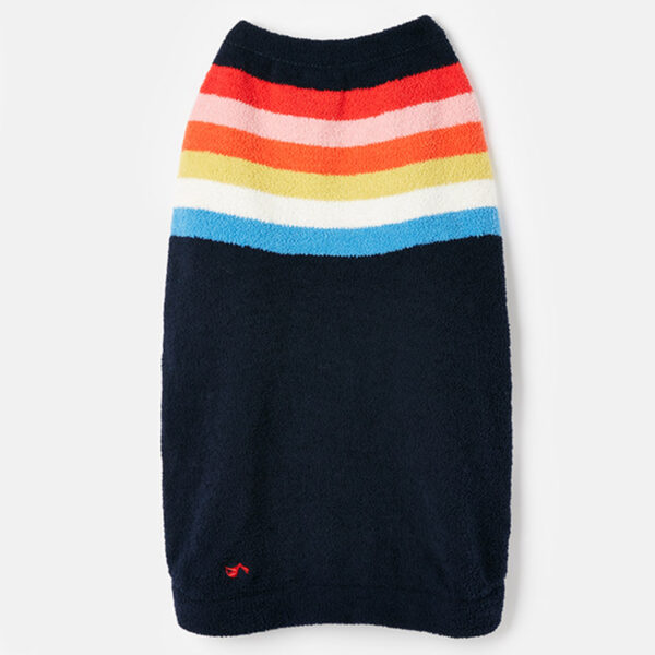 Joules Seaport Chenille Stripe Dog Jumper product Top view