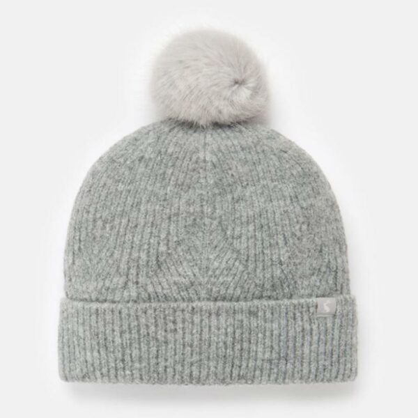 Joules Thurley Hat Light Marl Grey 1