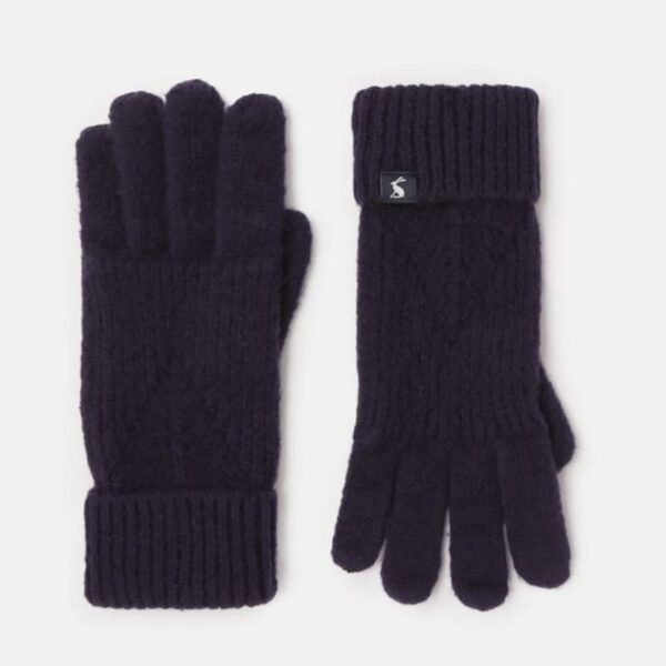 Joules Thurley Knitted Gloves French Navy 1