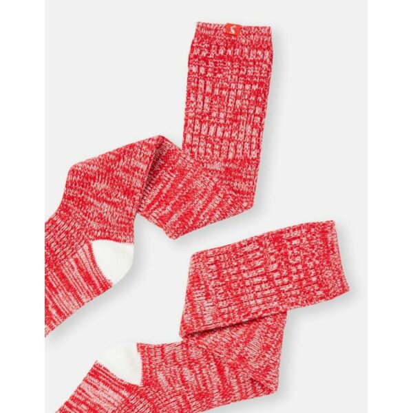 Joules Trussel Knitted Sock - Rose Red 1