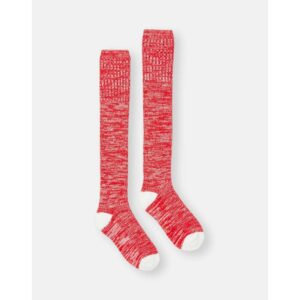Joules Trussel Knitted Sock - Rose Red
