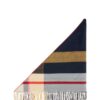 Joules Wilstow Triangle Checked Scarf - Navy Gold Check 3