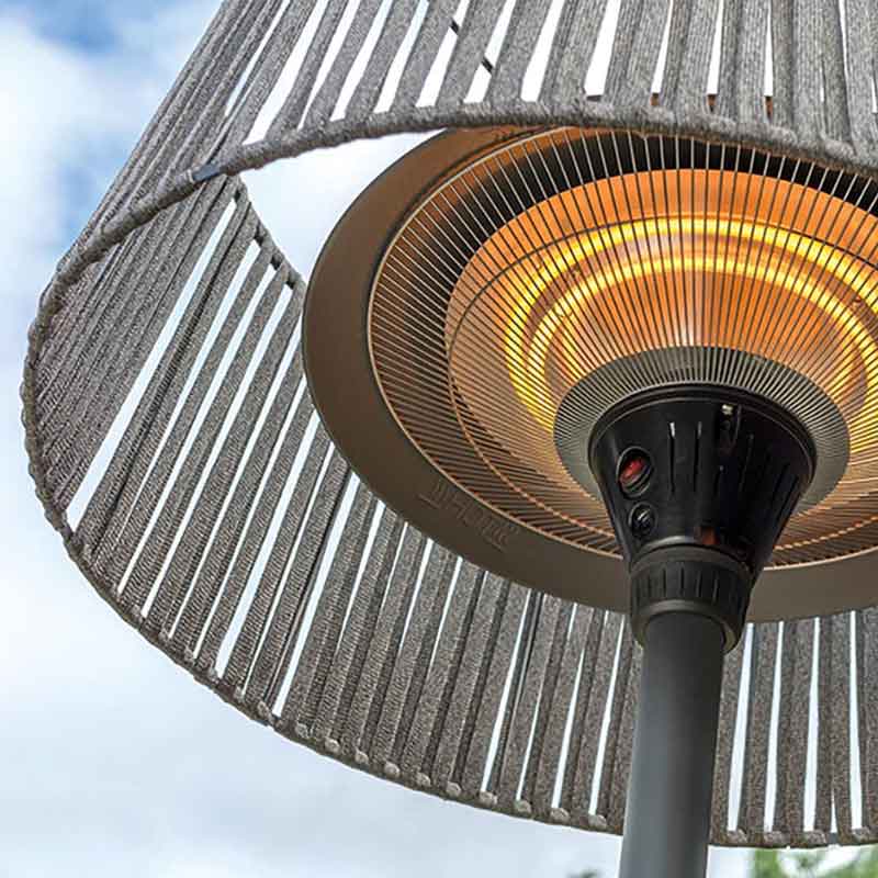 Kettler Kalos Plush Floor Standing Garden Heater & Lamp close up