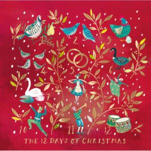 Ling Design Premium Christmas Cards - 12 Days of Christmas (Pack of 10)