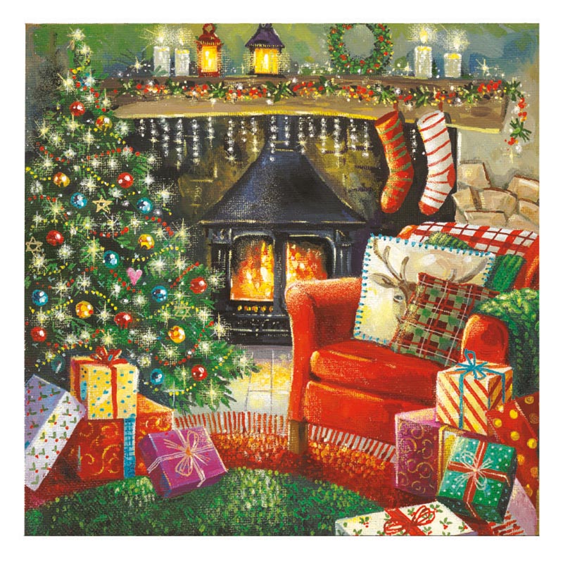 Ling Design - 'A Cosy Christmas' Christmas Cards, Pack Of 12 Boxed