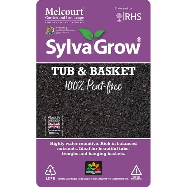 Melcourt SyvaGrow Tub & Basket Peat Free compost pack front