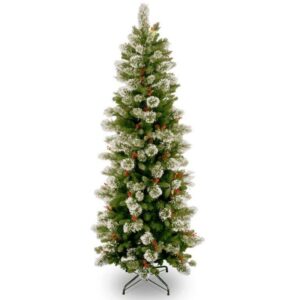 National Tree Wintry Pine Slim Artificial Christmas Tree