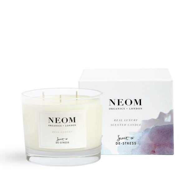 Neom Real Luxury Scented Candle -Scent to De-Stress 3 wick