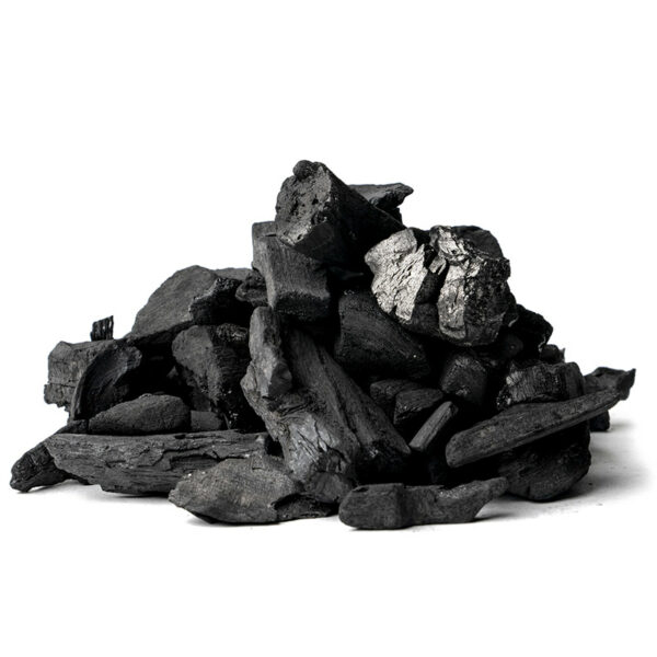 A pile of Ooni Premium Lumpwood Charcoal