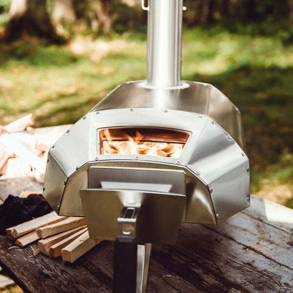 Ooni Premium Hardwood Oak Logs, burning in Ooni Karu 12 Pizza Oven