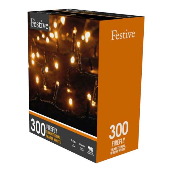 Festive 300 Warm White Firefly String Lights