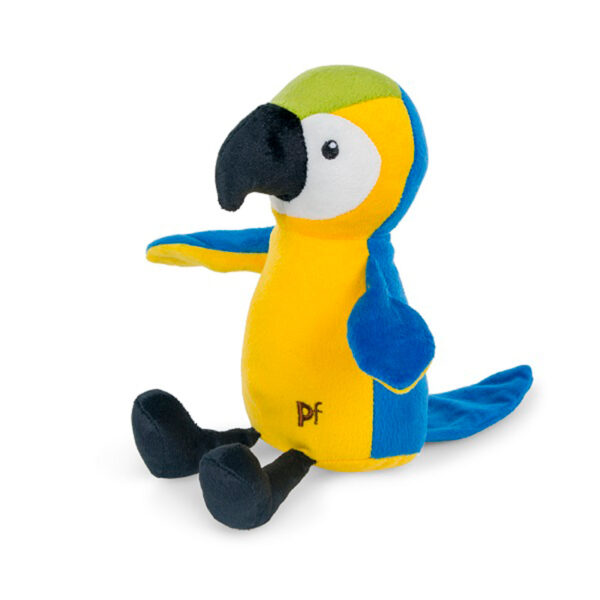 Petface Percy Parrot Plush Dog Toy side view left