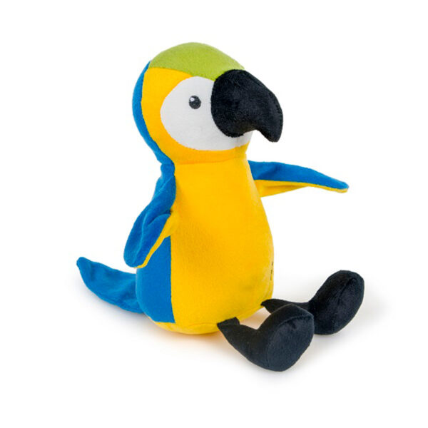 Petface Percy Parrot Plush Dog Toy side view right