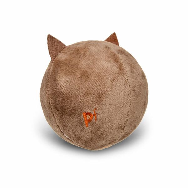 Petface Round Owl Plush Ball Dog Toy back view