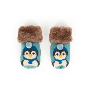 Powder Kid's Cosy Penguin Mittens in Ice