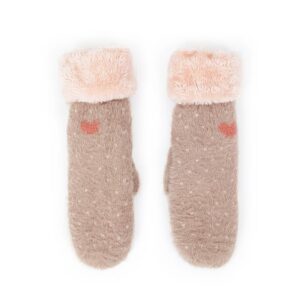 Powder Polly Cosy Mittens in Stone