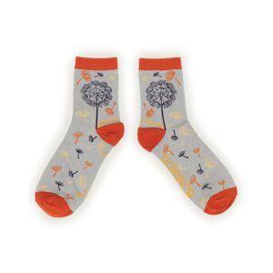 Powder Wishes & Kisses Ankle Socks-Slate