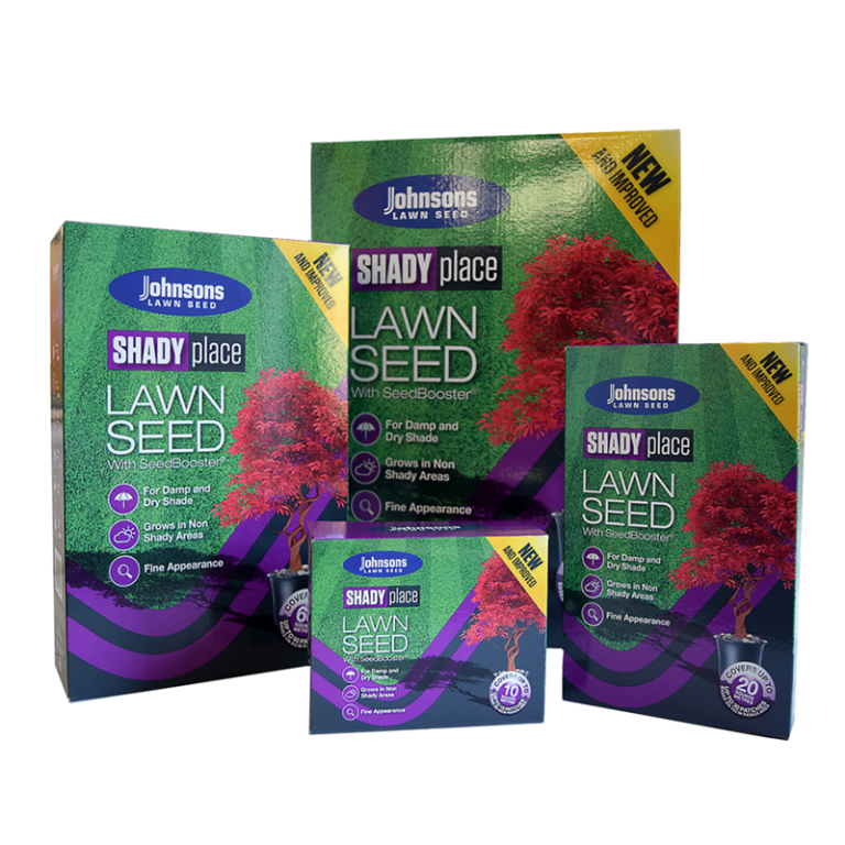 Johnsons Shady Place Lawn Seed 250g, 500g & 1.5kg Cartons