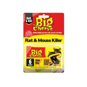 The Big Cheese Rat & Mouse Killer² Chew Thru Sachets (Pack of Six)
