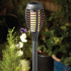 Smart Solar Party Flaming Torch Slate Grey 5 pk Lifestyle 2