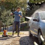 Stihl RE 100 Pressure Washer cleans cars