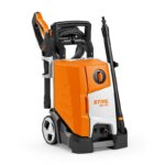 Stihl RE 110 Pressure Washer showing telescopic handle ready for storage