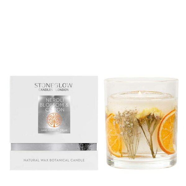 Stoneglow Natures Gift Neroli Blossom & Citron Vase Candle & Box