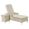 The Bramblecrest Monterey Sun-Lounger & High Coffee Table with Ceramic Top in Sandstone