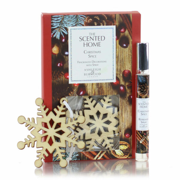 The Scented Home Christmas Spice Fragranced Decorations with Spray