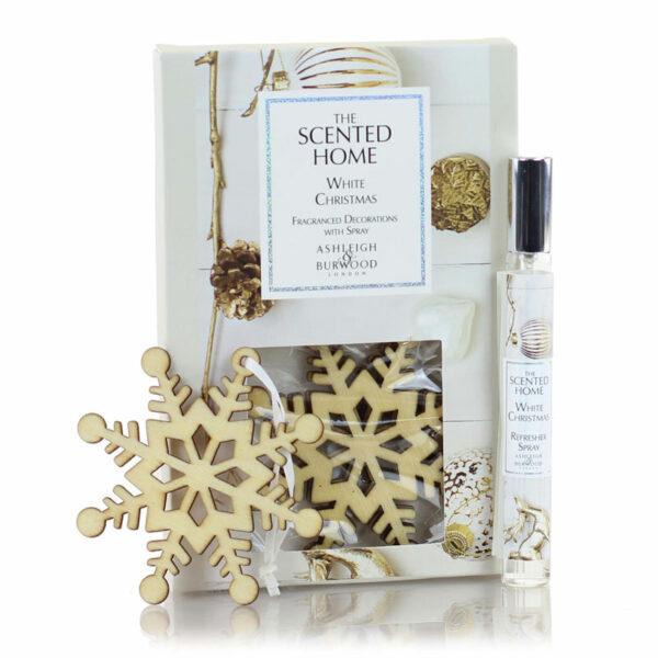 The Scented Home White Christmas Fragranced Decorations with Spray