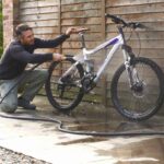Use Hozelock Tuffhoze to clean a bike