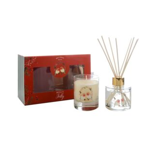 Wax Lyrical Fragranced Candle & Reed Diffuser Gift Set - Holly Jolly