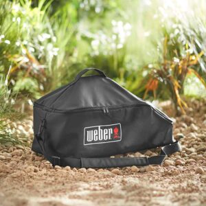 Weber Premium Carry Bag for Go Anywhere Gas and Charcoal BBQs in use