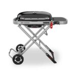 Weber Traveler Gas Grill Barbecue with Travel Cart