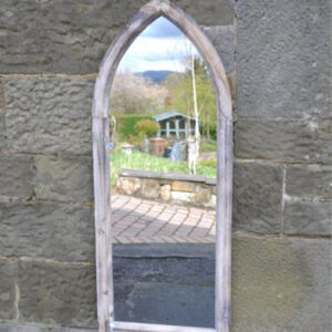 Woodlodge St Johns Gothic Wooden Garden Mirror lifestyle