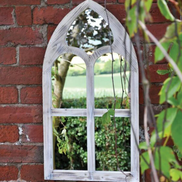 Woodlodge St Lukes Wooden Garden Mirror